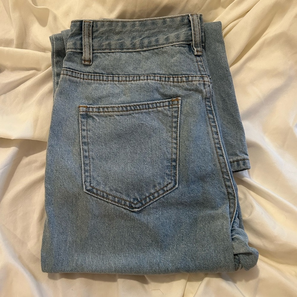 SHEIN PETITE Slant Pocket Straight Leg Jeans